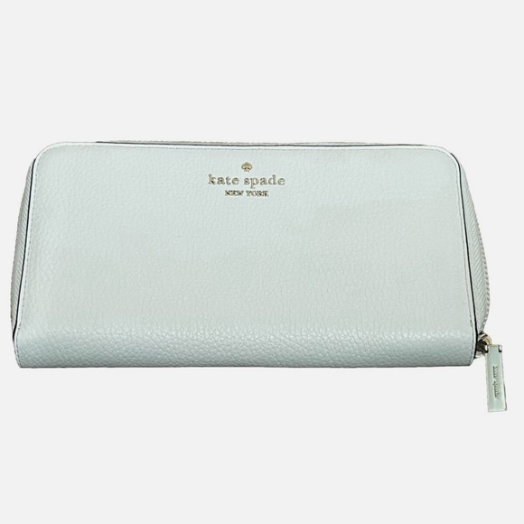 kate spade Handbags - Kate Spade Leila Large Continental Wallet ZipAround Parchment - EUC